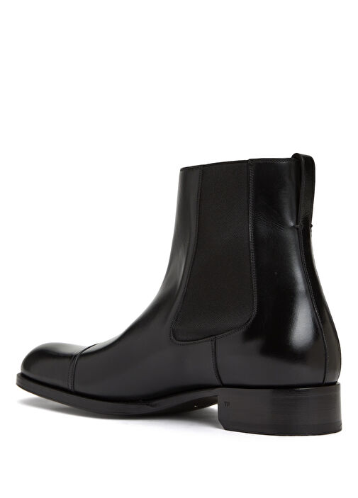 Siyah Lastikli Erkek Deri Bot - Görsel 4