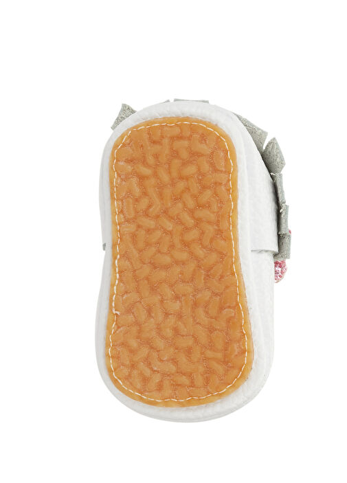 Beyaz Aksesuar Detaylı Kız Bebek Deri Ayakkabı - Görsel 9