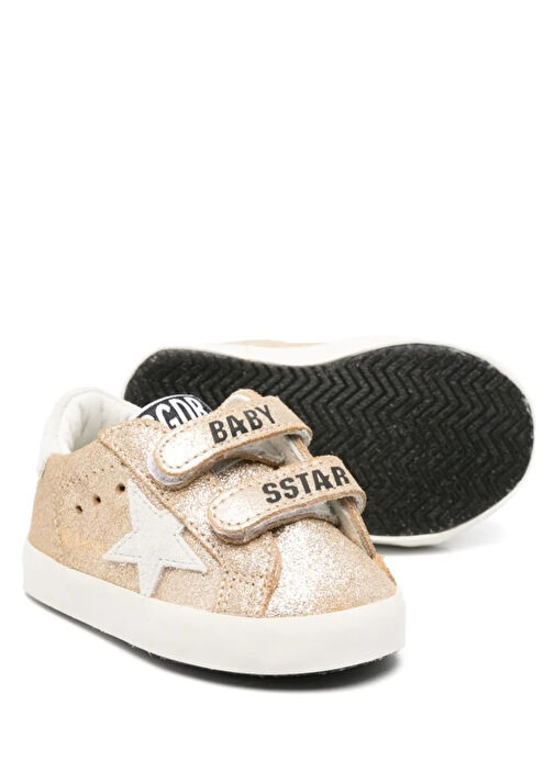 Old School Gold Beyaz Unisex Çocuk Deri Sneaker - Görsel 4
