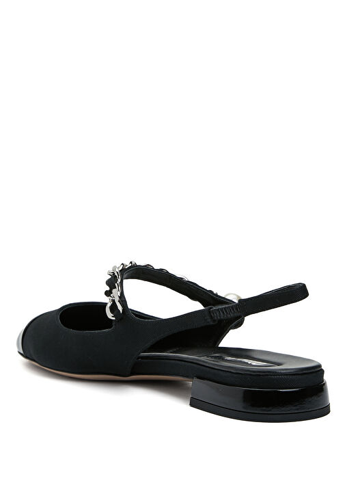 Siyah Zincir Detaylı Kadın Babet - Görsel 4