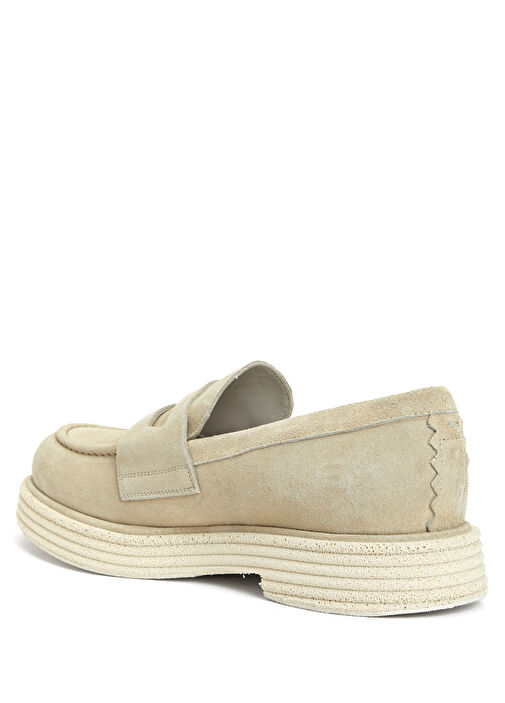 Beyaz Erkek Süet Loafer - Görsel 4