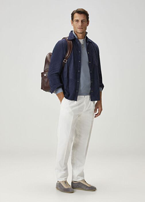 Gray-Blue Brunello Cucinelli Gray-Blue Men Grey Blue Knitwear