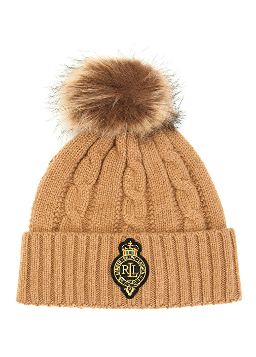 Lauren Ralph Lauren Camel Logo Patched Women s Beanie