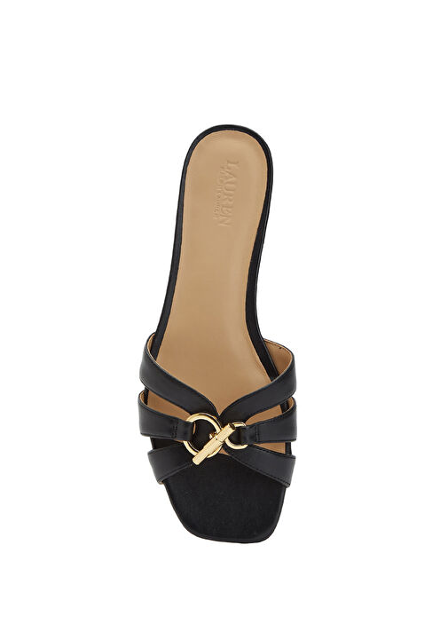 Blaike Siyah Kadın Deri Terlik - Görsel 5