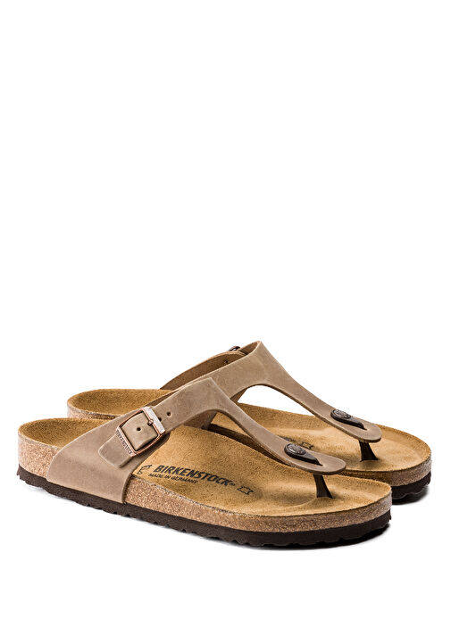 Gizeh Leoi Bej Erkek Deri Terlik - Görsel 5