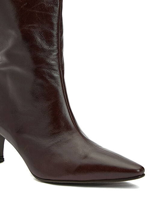 Network Kahverengi Network Deri Kadın Çizme