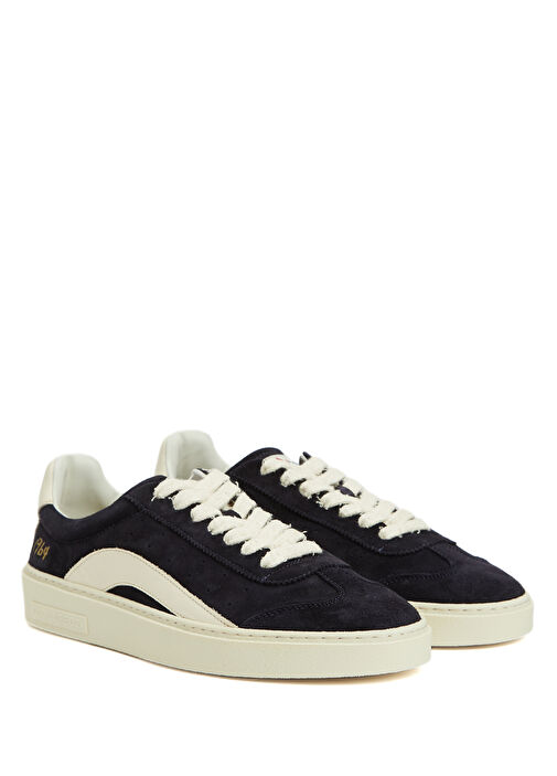 Siyah Beyaz Erkek Deri Sneaker - Görsel 3