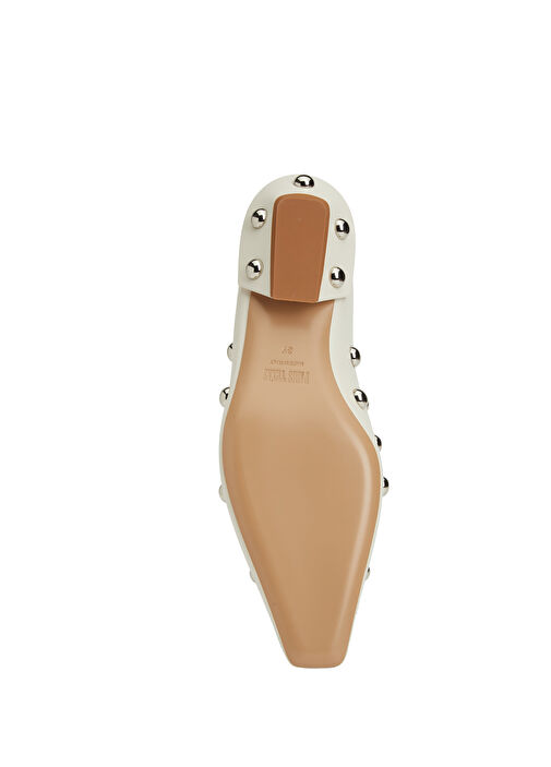 Belle Beyaz Kadın Deri Terlik - Görsel 6