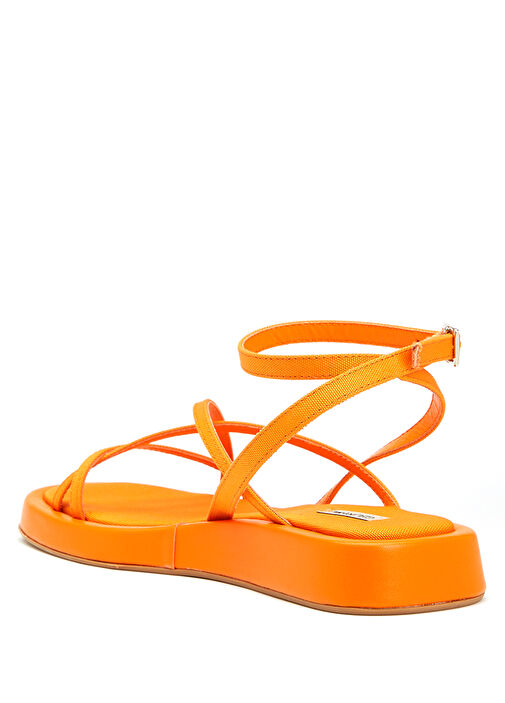 Rosie 16 Turuncu Kadın Deri Sandalet - Görsel 4