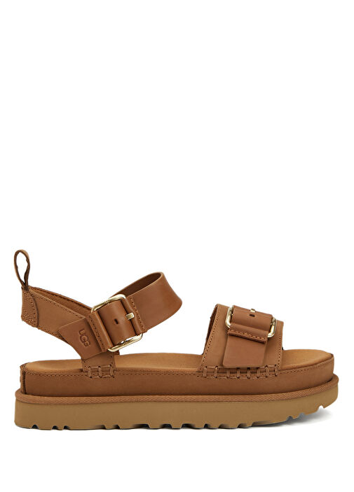 GoldenStar Taba Kadın Süet Sandalet - Görsel 2