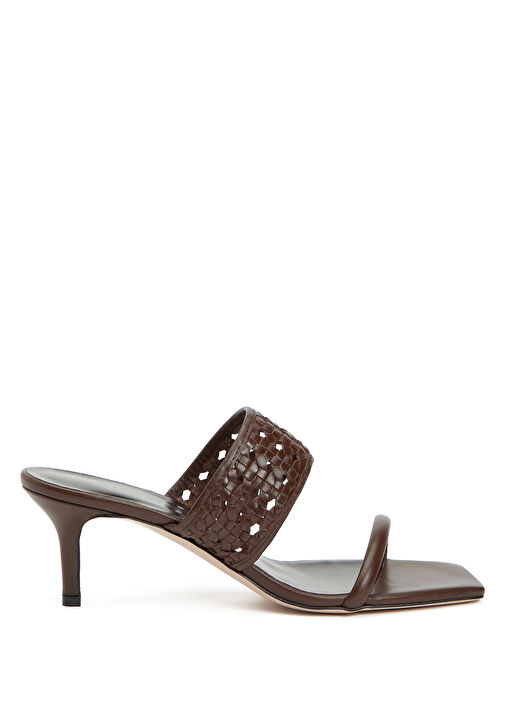 Kahverengi Kadın Deri Terlik - Görsel 2