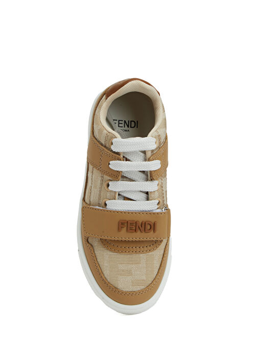 Kahverengi Çocuk Deri Sneaker - Görsel 5