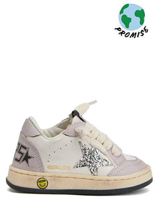 Lila Kız Çocuk Deri Sneaker - Görsel 2