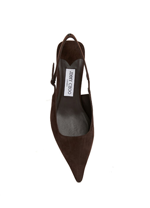 Amel Koyu Kahverengi Süet Topuklu Ayakkabı - Görsel 5