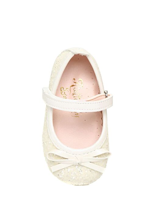 Beyaz Simli Kız Bebek İlk Adım Ayakkabısı - Görsel 6