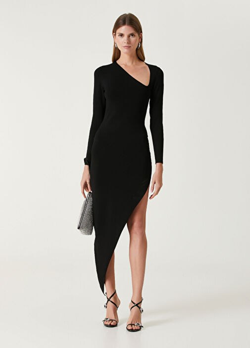 Alexander Wang - Black Asymmetrical Cut Maxi Dress Alexander Wang - Black Asymmetrical Cut Maxi Dress