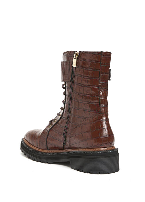 Kahverengi Kadın Deri Bot - Görsel 4