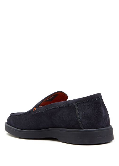 Lacivert Dikiş Detaylı Erkek Süet Loafer - Görsel 4