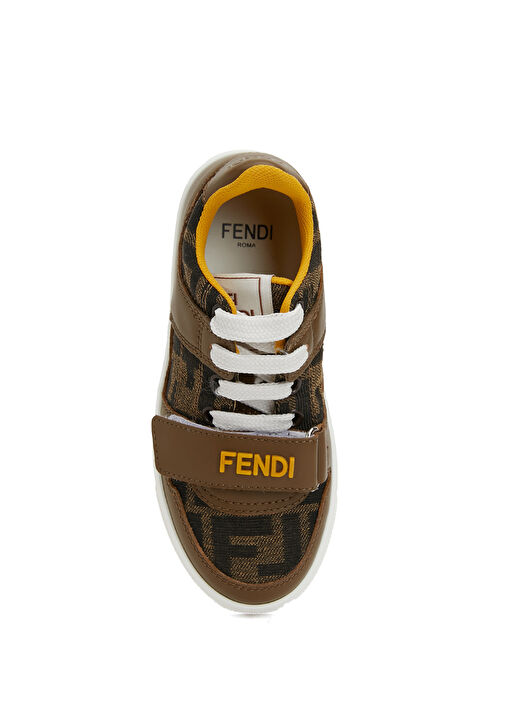 Kahverengi Çocuk Deri Sneaker - Görsel 5