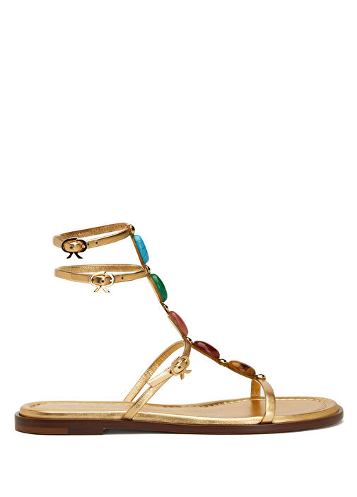 Gold Kadın Deri Sandalet - Görsel 2