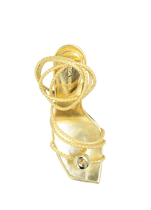 Gold Kadın Deri Sandalet - Görsel 5