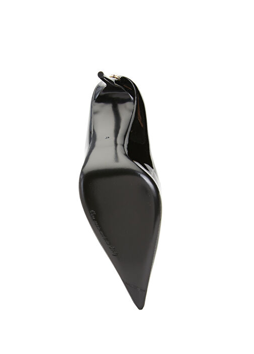 Cardinale Siyah Deri Stiletto - Görsel 6
