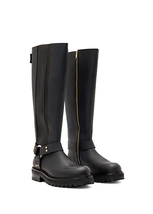 Maddie Siyah Kadın Deri Çizme - Görsel 3