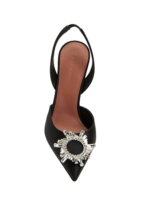 Begum Siyah İpek Topuklu Ayakkabı - Görsel 5
