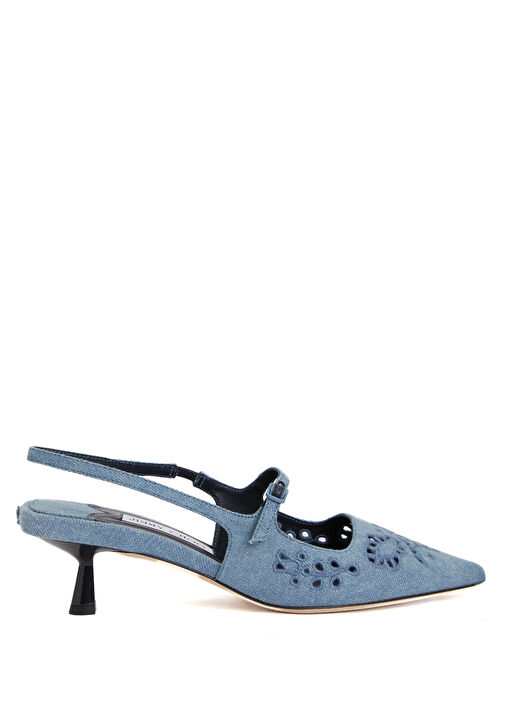 Didi Mavi Deri Topuklu Ayakkabı - Görsel 2