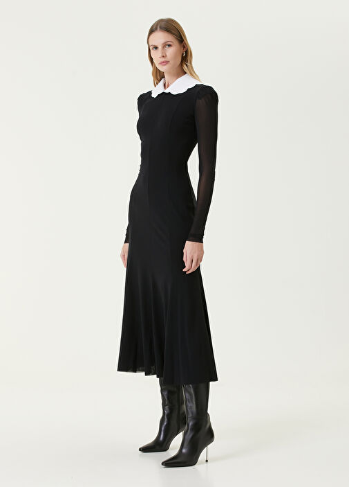Philosophy di Lorenzo Serafini - Black Peter Pan Collar Maxi