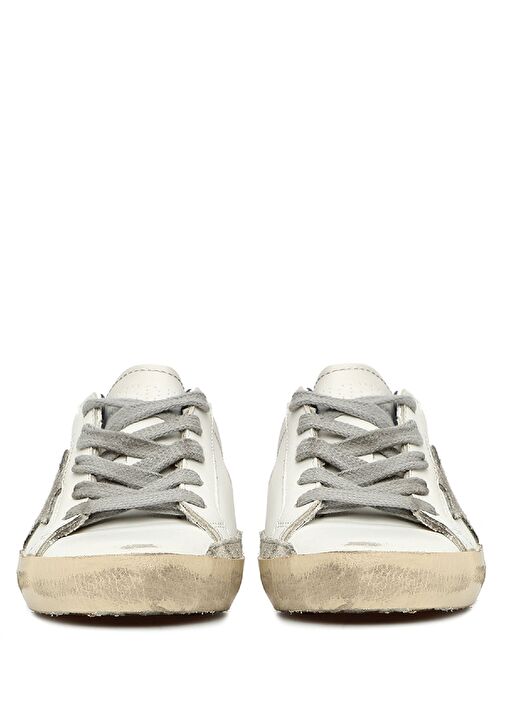 Superstar Beyaz Gri Unisex Çocuk Deri Sneaker - Görsel 4