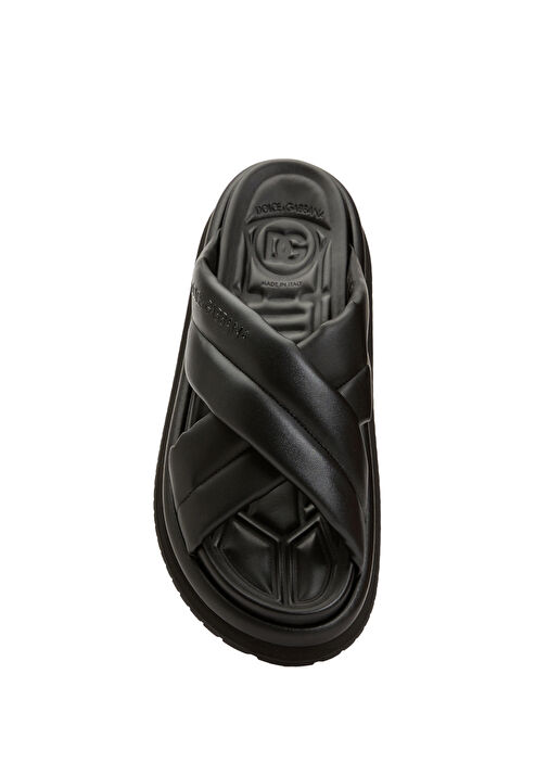 Siyah Logo Detaylı Erkek Terlik - Görsel 9