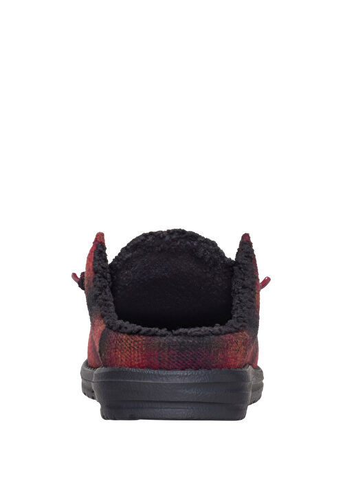 Wally Kırmızı Siyah Ekose Desenli Erkek Terlik - Görsel 6