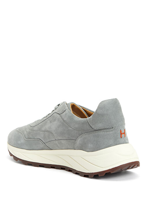 Gri Erkek Deri Sneaker - Görsel 4