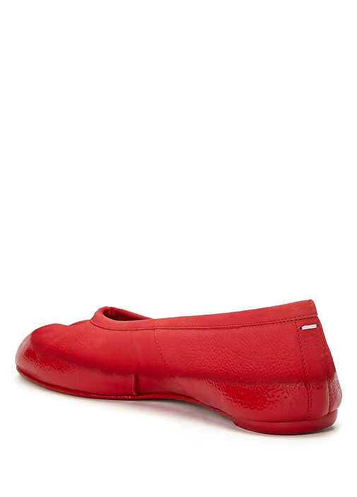 Maison Margiela Kırmızı Maison Margiela Tabi Deri Babet