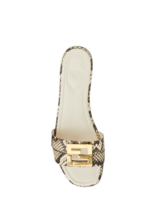 Kahverengi Kadın Deri Terlik - Görsel 5