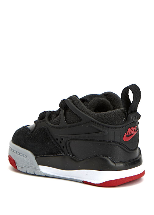 Jordan 4 RM Siyah Çocuk Deri Sneaker - Görsel 4