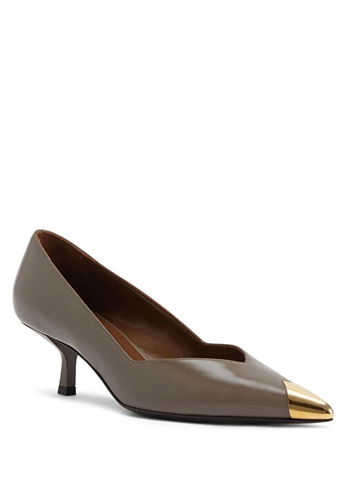 Vizon Deri Topuklu Ayakkabı - Görsel 3