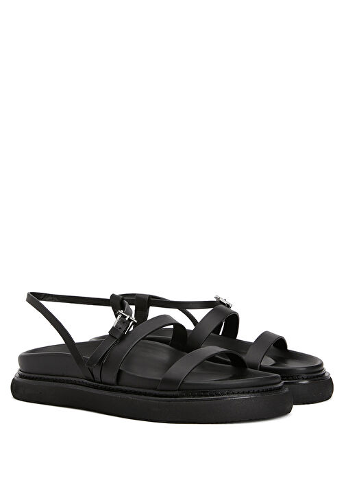 Beymen Collection Beymen Collection Siyah Kadın Deri Sandalet Beymen'de! Siyah - 3. görsel