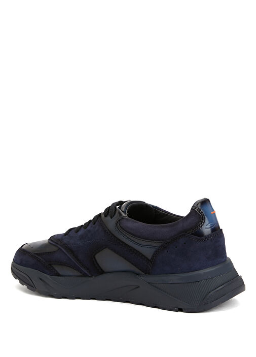 Lacivert Erkek Deri Sneaker - Görsel 4