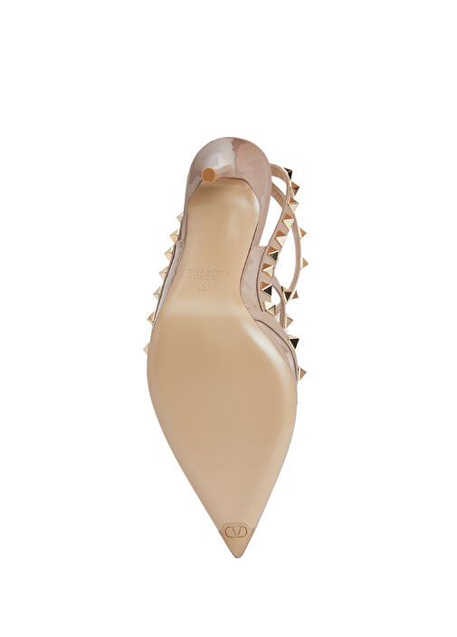 Rockstud Pudra Deri Topuklu Ayakkabı - Görsel 6