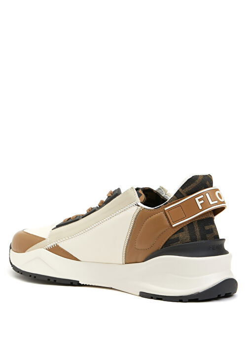 Fendi Fendi Kahve Beyaz Beyaz Taba Logolu Erkek Deri Sneaker | Beymen Kahve Beyaz - 4. görsel