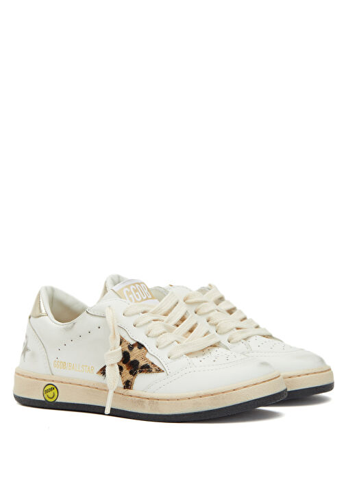 Ball Star Beyaz Unisex Çocuk Deri Sneaker - Görsel 3