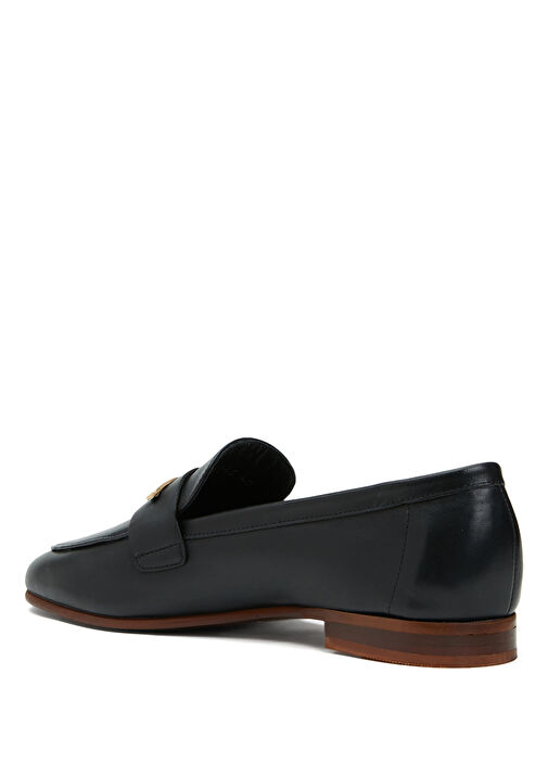 Siyah Kadın Deri Loafer - Görsel 4