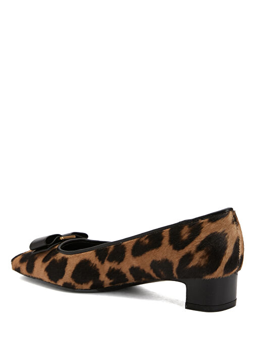 Rirri Pony Leopar Desenli Deri Topuklu Ayakkabı - Görsel 4