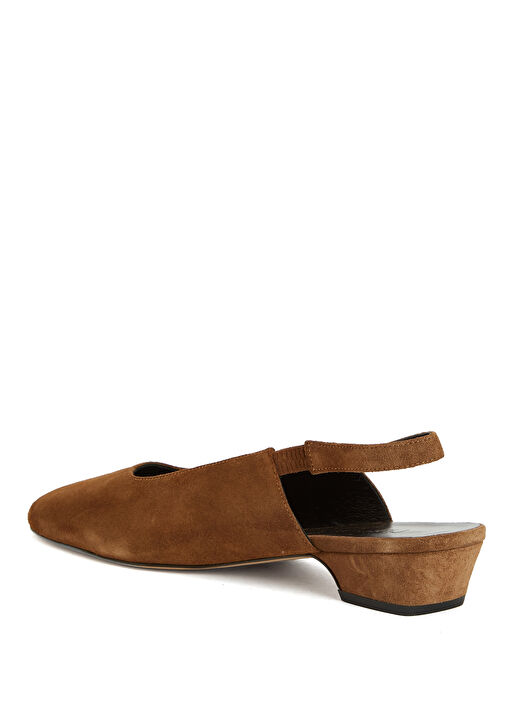 Tütün Süet Topuklu Ayakkabı - Görsel 4