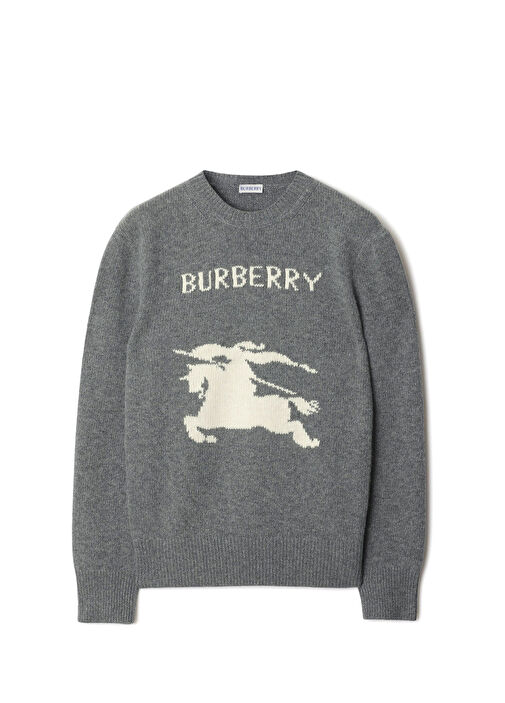 Burberry Gri Erkek Pai Wool Cashmere Gri Yün Erkek Kazak 1933212
