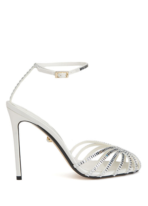 Penelope Beyaz Kadın İpek Sandalet - Görsel 2