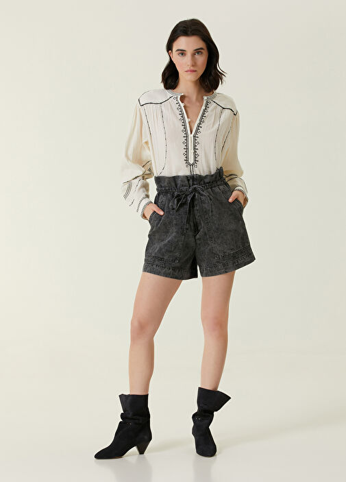 Etoile Isabel Marant - Ipolyte Anthracite Jean Shorts