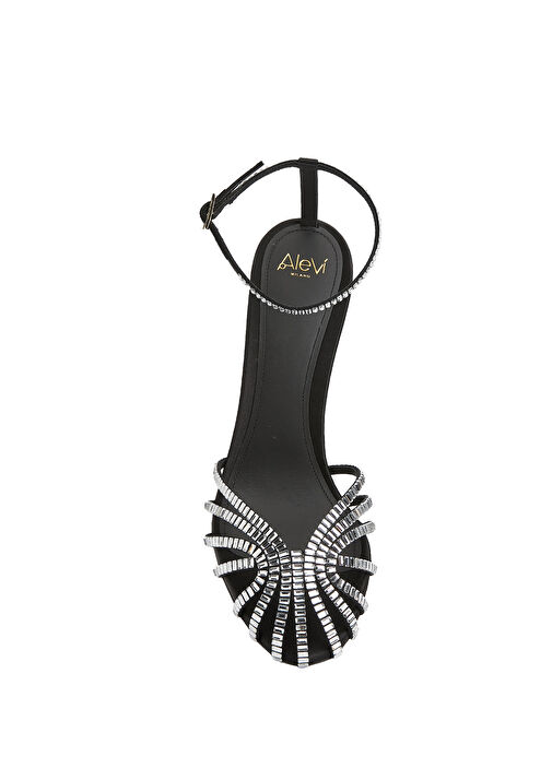 Penelope Siyah Kadın İpek Sandalet - Görsel 5
